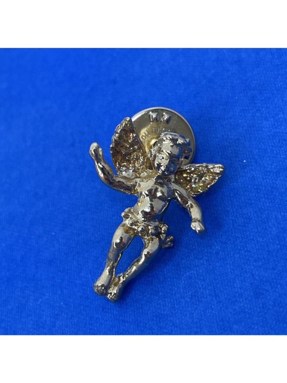 Vintage KIRKS FOLLY Signed Pin Cherub Angel Gold-Tone